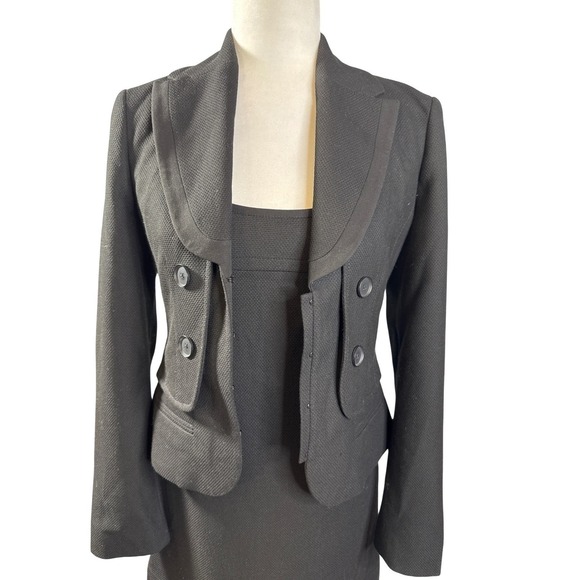 Tristan & Iseut Sleeveless Black Mini Dress Suit Jacket formal,workwear, capsule - Picture 8 of 15
